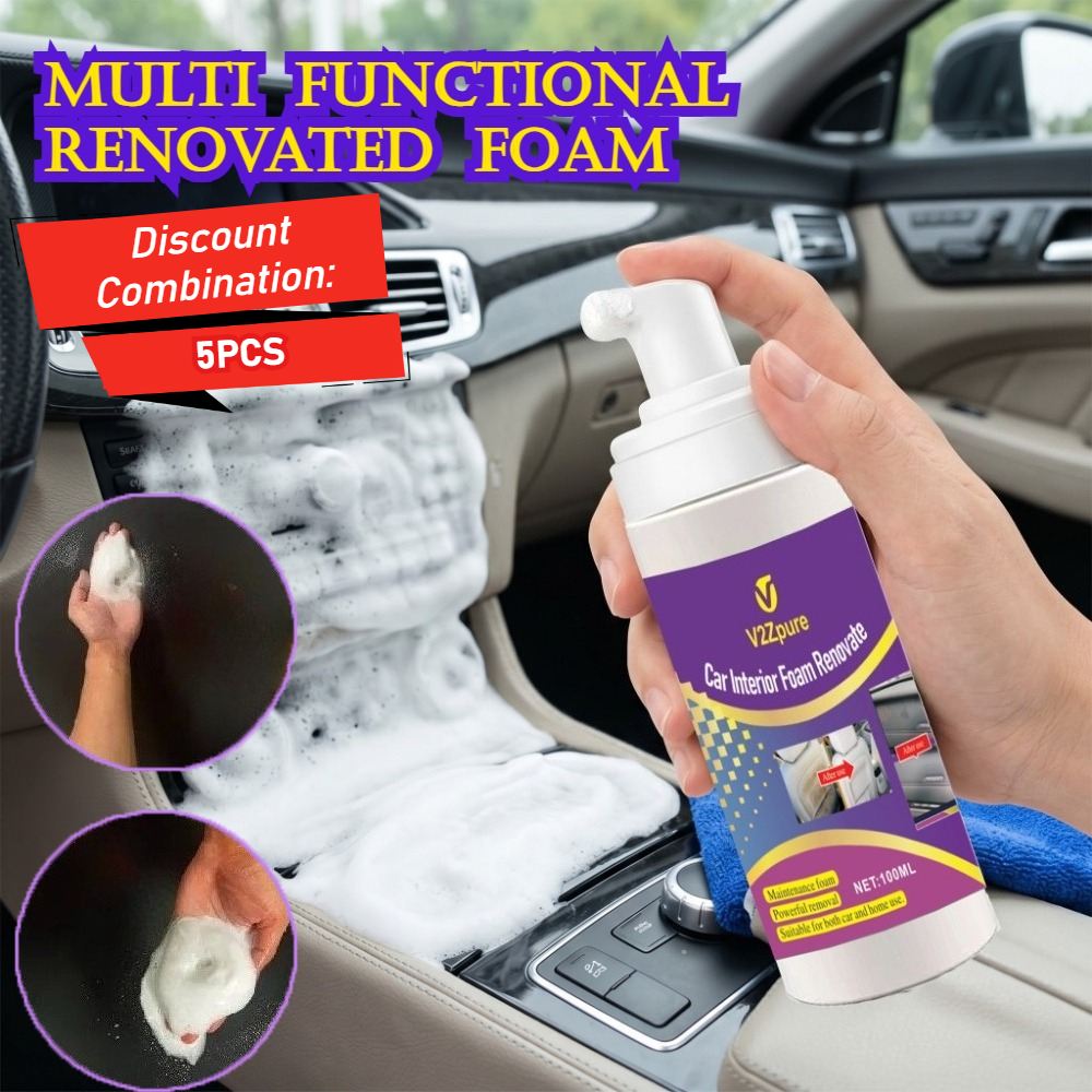 Rubber Cleaner Foam - Multifunctional Foam Cleaner Car Interior Stain