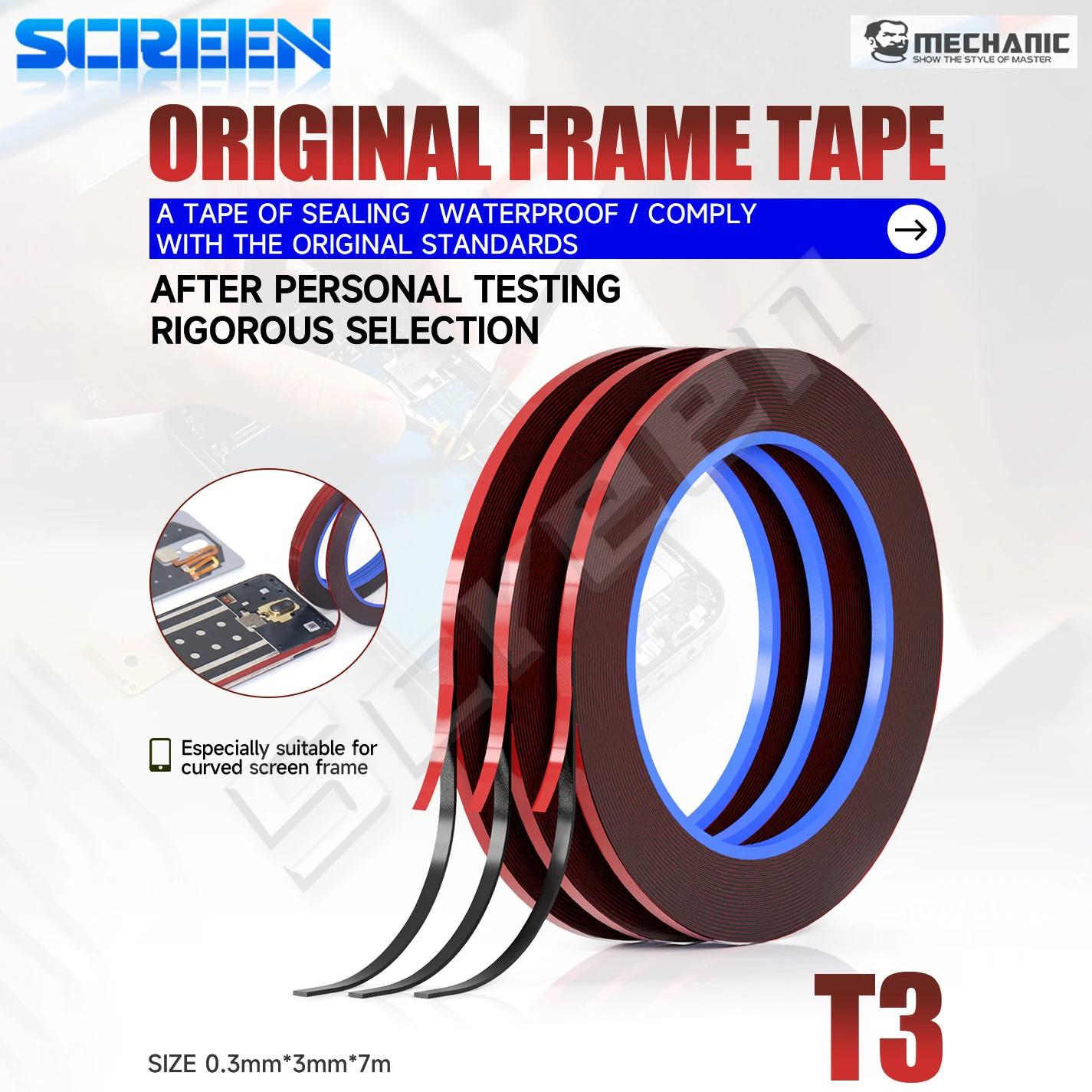 MECHANIC T3 3mm Edge Screen Fr - Rubber Cleaner Foam のレビューと価格
