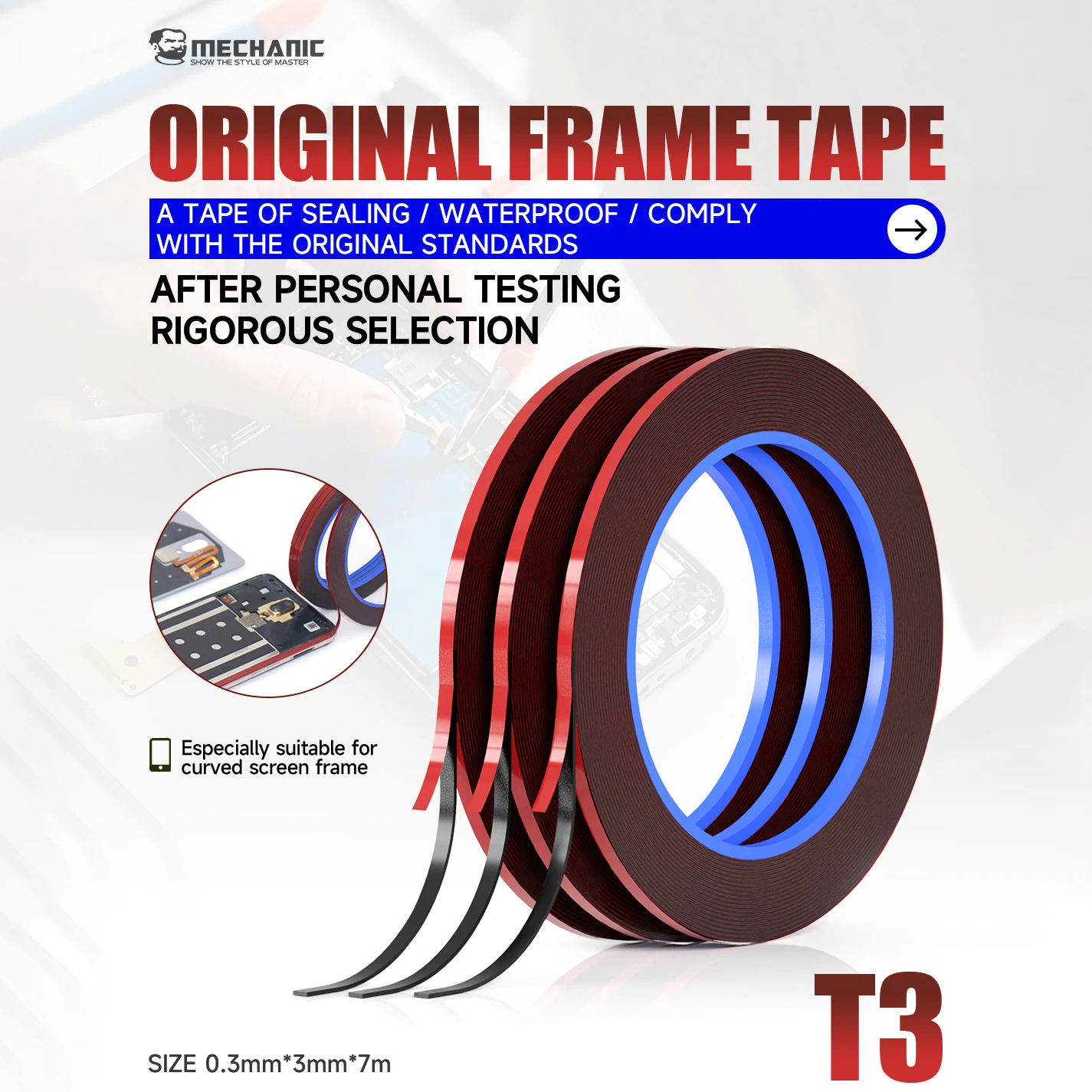 MECHANIC T3 3mm Edge Screen Fr - Rubber Cleaner Foam のレビューと価格