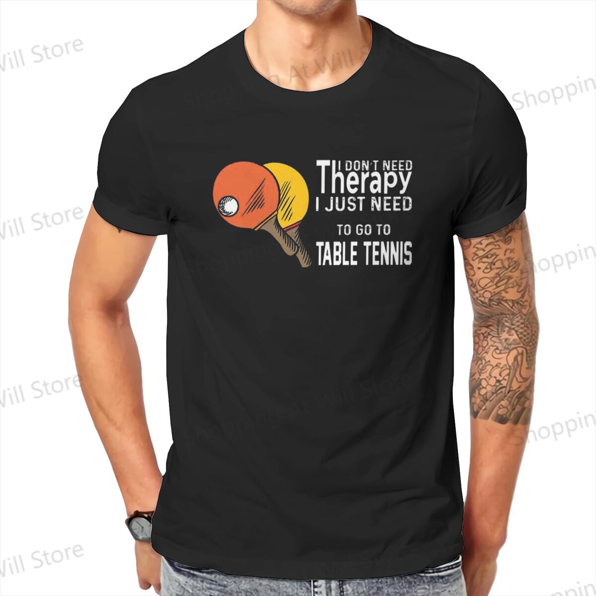 Tops 100% Cotton Leisure Sport - Table Tennis China のレビューと価格