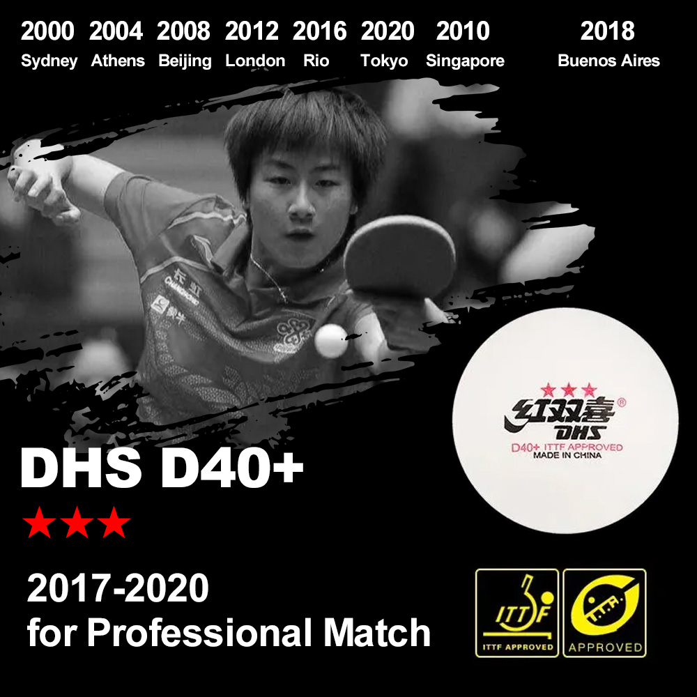DHS D40+ DJ40+ Ping Pong Balls - Table Tennis Game Pc のレビューと価格